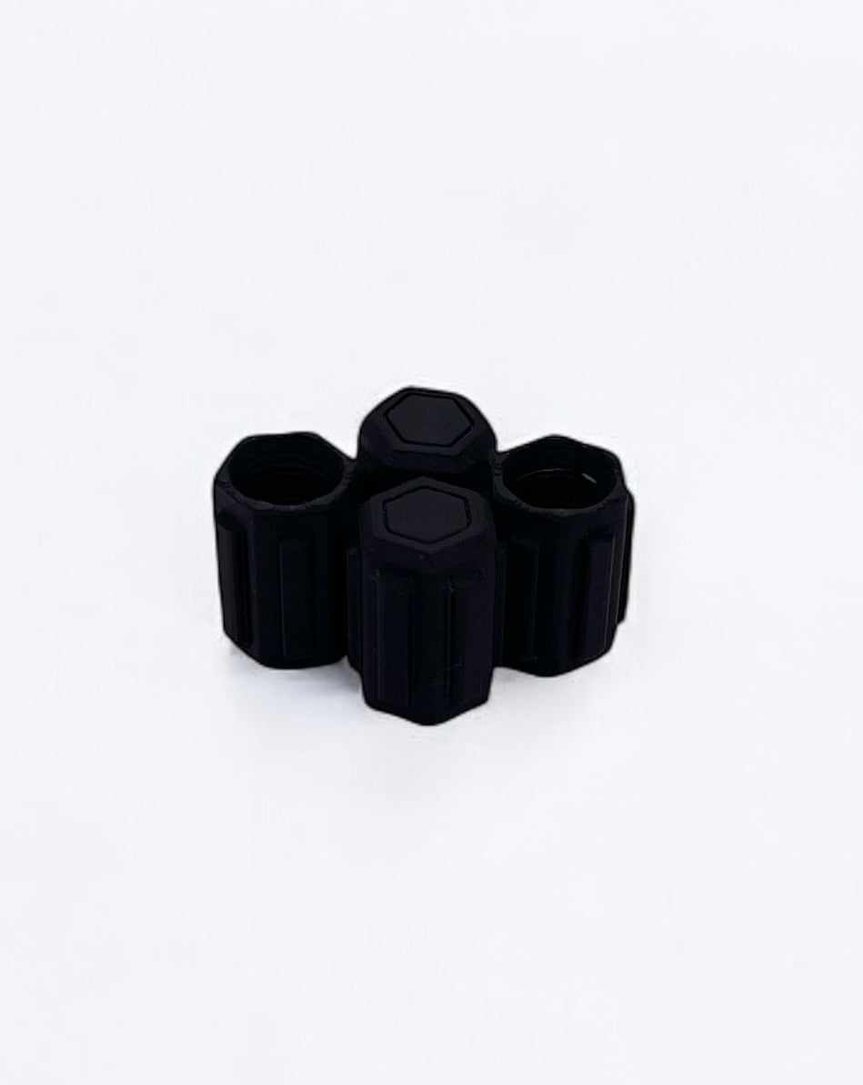 Ridge Concepts | Rugged Caps | Black (4 Pack)
